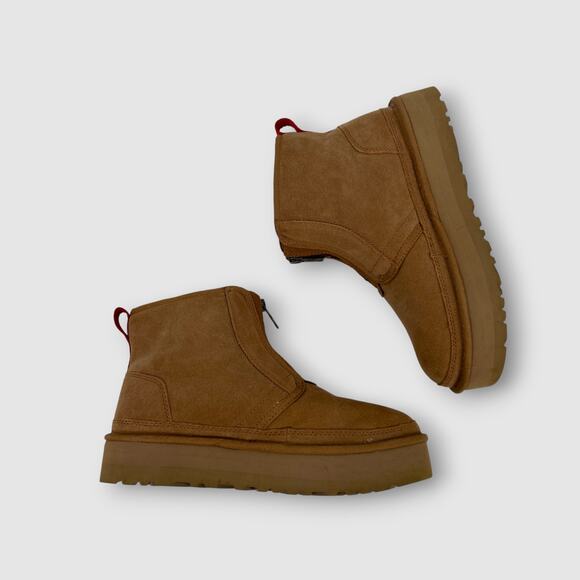 UGG Classic Neumel Zip Suede Platform Boots Chestnut Women’s Size 8 - Picture 9 of 9